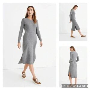Madewell Merino Wool Midi Sweater Dress  size medium